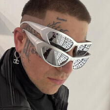 Óculos de sol retrô steampunk designer prata Y2k masculino feminino óculos tons externos comprar usado  Enviando para Brazil