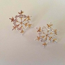 Snowflake earrings handmade for sale  Savannah
