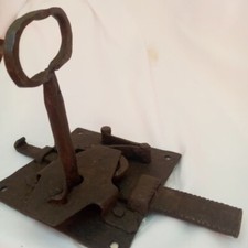 Fechadura de porta antiga de ferro forjado feita à mão ferreiros decorativos forjados à mão comprar usado  Enviando para Brazil