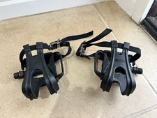 Pedais de bicicleta com alças e clipe para o dedo do pé bicicletas pedais antiderrapantes bicicleta de estrada MTB, usado comprar usado  Enviando para Brazil