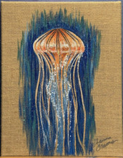 Acrylic painting burlap for sale  Moorhead