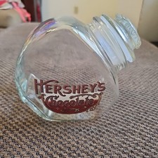 Usado, Frasco de vidro de chocolate Hersheys balcão de doces display vasilha vintage 5"x6" comprar usado  Enviando para Brazil
