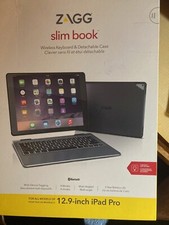 Zagg Slim Book iPad Pro 9.7" Teclado Sem Fio Retroiluminado Capa Folio Placa de Rede Destacável comprar usado  Enviando para Brazil