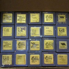 Lote antigo de 1 lb 11 Cyrix/IBM/VIA 6x86 CPU/processador/IC Gold-Pins recuperação de sucata, usado comprar usado  Enviando para Brazil