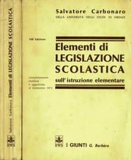 Elementi legislazione scolasti usato  Italia