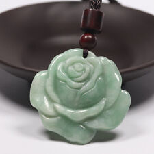 Pingente de jade verde jadeíta 100% natural grau A certificado rosa/flor 17583, usado comprar usado  Enviando para Brazil