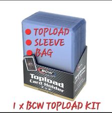 (1) KIT PORTA-CARTÕES TOPLOADER 3X4 BCW ÚNICO - (1) Carregamento - Manga - Bolsa comprar usado  Enviando para Brazil