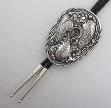 Magnífico Xxl Sterling Silver ornamentado Appliqué pesado do Sudoeste BOLO TIE comprar usado  Enviando para Brazil