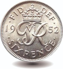 1952 sixpence coin for sale  TAMWORTH