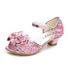 Sapatos de festa meninas princesa sapatos infantis glitter salto alto meninas sandálias, usado comprar usado  Enviando para Brazil