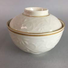 Tigela japonesa com tampa de porcelana vintage minóware pintada de ouro branco vermelho QT16 comprar usado  Enviando para Brazil