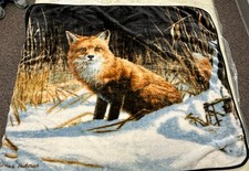 Cobertor de raposa vintage James Hautman 51x61” pelúcia macia decoração de cabine vida selvagem, usado comprar usado Cobertor de raposa vintage James Hautman 51x61” pelúcia macia decoração de cabine vida selvagem, usado comprar usado  Enviando para Brazil