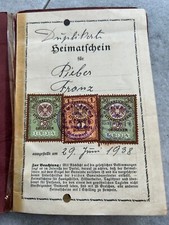 Heimatschein österreich 1938 gebraucht kaufen  Haar