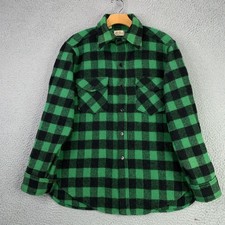 Camisa masculina de lã vintage LL Bean grande verde preta búfalo xadrez caça EUA 90s comprar usado Camisa masculina de lã vintage LL Bean grande verde preta búfalo xadrez caça EUA 90s comprar usado  Enviando para Brazil