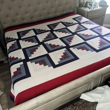 Cabine de madeira feita à mão tamanho King cama/colcha 1994 vintage 85x111 comprar usado Cabine de madeira feita à mão tamanho King cama/colcha 1994 vintage 85x111 comprar usado  Enviando para Brazil