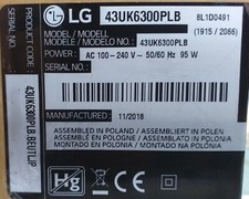 Ricambi per 43uk6300plb usato  Gela