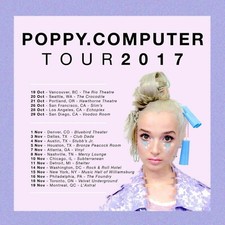 POPPY "COMPUTER TOUR 2017" PÔSTER CONCERTO NORTE-AMERICANO - Electropop, Synth-pop comprar usado  Enviando para Brazil
