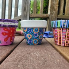 Terracotta pot painted for sale  Clinton