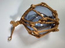 Vintage Japonês Vidro Pesca Flutuador Rede de Corda Azul Decoração Bóia Náutica Bola 6" comprar usado  Enviando para Brazil