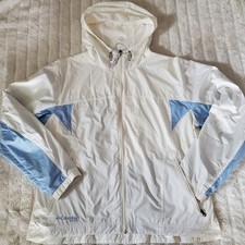 Jaqueta de chuva feminina Columbia XCO corta-vento, zíper completo, com capuz, branca, tamanho XL comprar usado  Enviando para Brazil