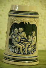 Linda Caneca de Cerveja de Porcelana Vintage Alemanha 500ml Altura 15cm comprar usado  Enviando para Brazil