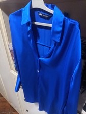 Camicia seta blu usato  Torino
