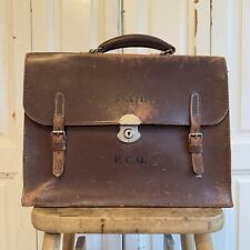 Vintage leather attache for sale  CRANLEIGH