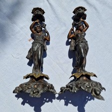 Paire bougeoirs anciens d'occasion  Grasse