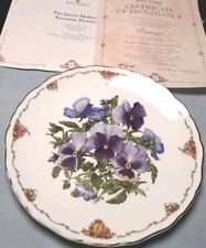 Purple pansies plate for sale  UTTOXETER