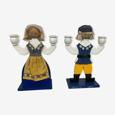 Paire bougeoirs folk d'occasion  Brunstatt