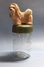 Frasco de pedreiro Dog Treat Canister assinado Studio Art Shi Tzu KERR comprar usado Frasco de pedreiro Dog Treat Canister assinado Studio Art Shi Tzu KERR comprar usado  Enviando para Brazil