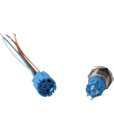 Novo 19mm LED botão interruptor de alimentação trava com chicote de fios Pigtail comprar usado  Enviando para Brazil
