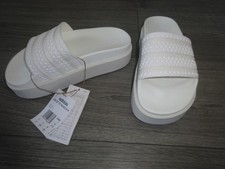 Usado, NOVO - CONTROLES DESLIZANTES DE PLATAFORMA ADIDAS ADILETTE BONEGA BRANCO REINO UNIDO TAMANHO 5 comprar usado  Enviando para Brazil