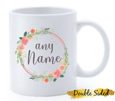 Caneca de café personalizada floral, caneca de café de texto personalizado, caneca personalizada botânica, usado comprar usado  Enviando para Brazil