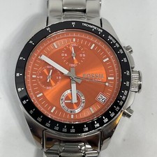 Relógio analógico masculino Fossil aço inoxidável mostrador laranja 10 ATM NOVA BATERIA* ch-2641 comprar usado  Enviando para Brazil