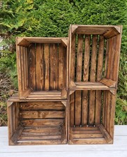 Wooden crates rustic for sale  HINCKLEY