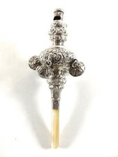 solid silver rattle for sale  NEWMARKET