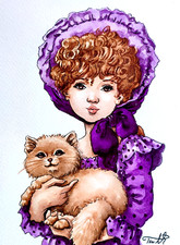 Aquarell little lady gebraucht kaufen  Bochum