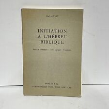 Linguistique initiation hebreu d'occasion  Paris IX