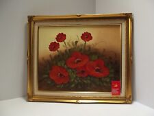 Poppies framed oil for sale  STEVENAGE