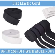 Cordão elástico plano preto e branco 3mm-75mm alça de costura artesanal cintura comprar usado  Enviando para Brazil