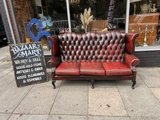 Vintage leather oxblood for sale  WIGSTON