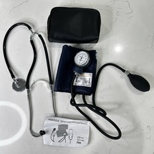 Esfigmomanômetro aneróide estetoscópio manual pressão arterial BP manguito medidor máquina comprar usado  Enviando para Brazil