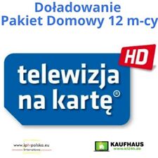 12 m-cy DOMOWY Telewizja na kartę doładowanie NC+ TVN Doladowanie Polsat TnK NC+ na sprzedaż  Wysyłka do Poland