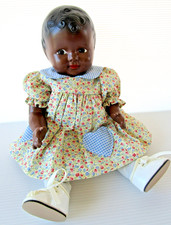 Boneca bebê afro-americana preta antiga articulada de todas as composições 13" comprar usado  Enviando para Brazil