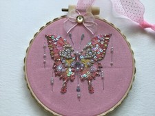 Hand embroidered butterfly for sale  NUNEATON