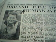 Newspaper 1960 speedway for sale  LEICESTER