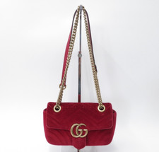 Usado, Autêntica bolsa de ombro Gucci GG Marmont ponto V corrente camurça #42181 comprar usado  Enviando para Brazil