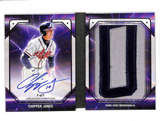 2024 Topps Luminaries Chipper Jones Letter Book GU Patch Auto #1/1 Braves comprar usado  Enviando para Brazil