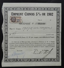 Emprunt chinois 1902 d'occasion  France